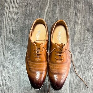 Berluti Tan Leather Oxford Shoes